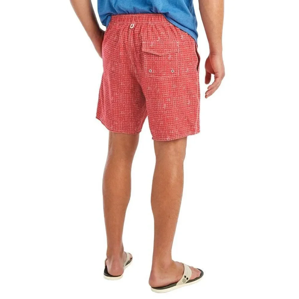 New. Johnnie-O red swim shorts. Small. Retails $89